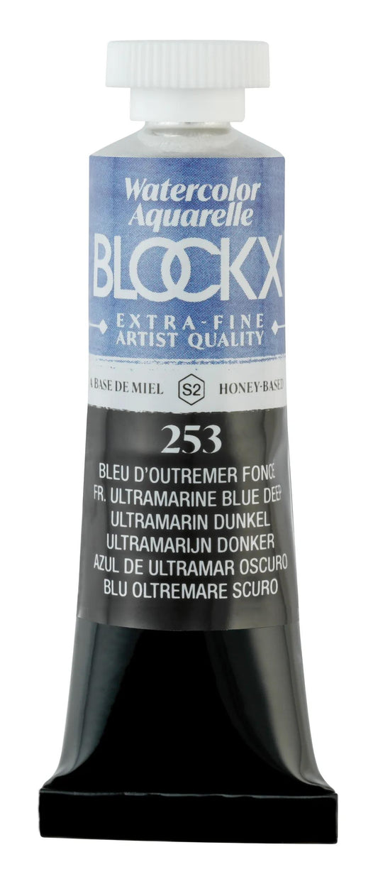 Extra-fine watercolor tube 15ml - Dark overseas blue 253 (Pack x3)