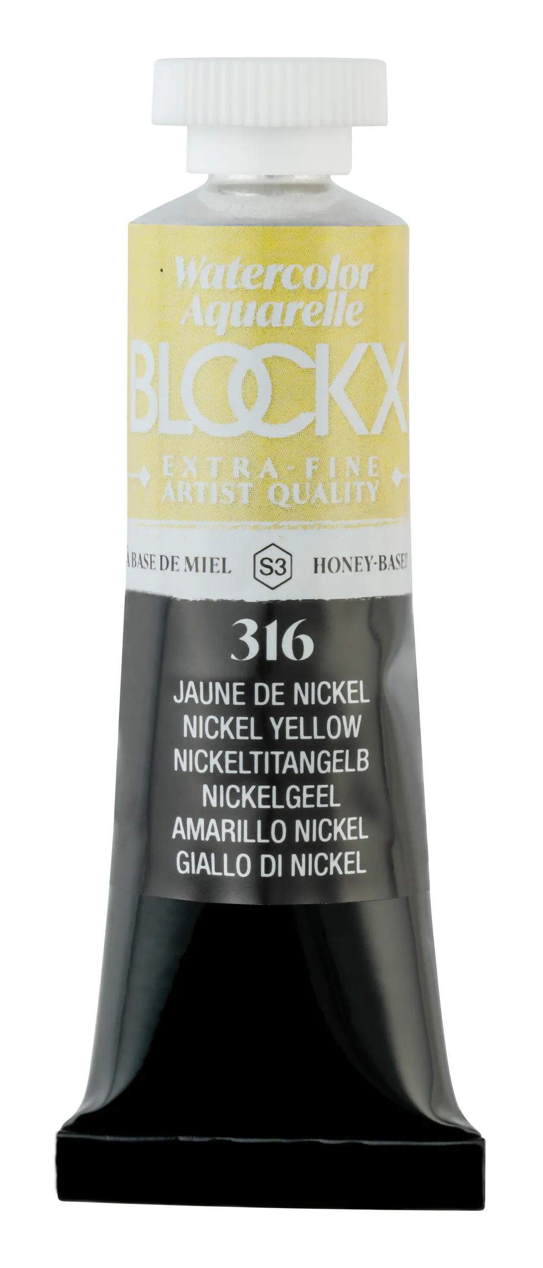 Extra-fine watercolor tube 15ml - Nickel yellow 316 (Pack x3)