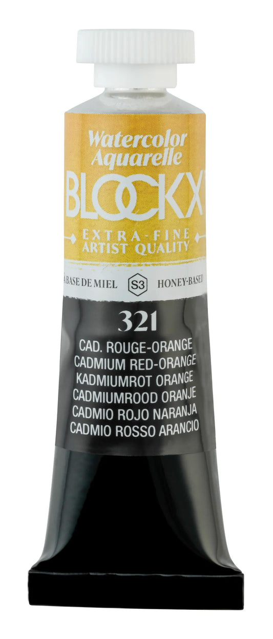 Extra-fine watercolor tube 15ml - Red-orange Cadmium 321 (Pack x3)