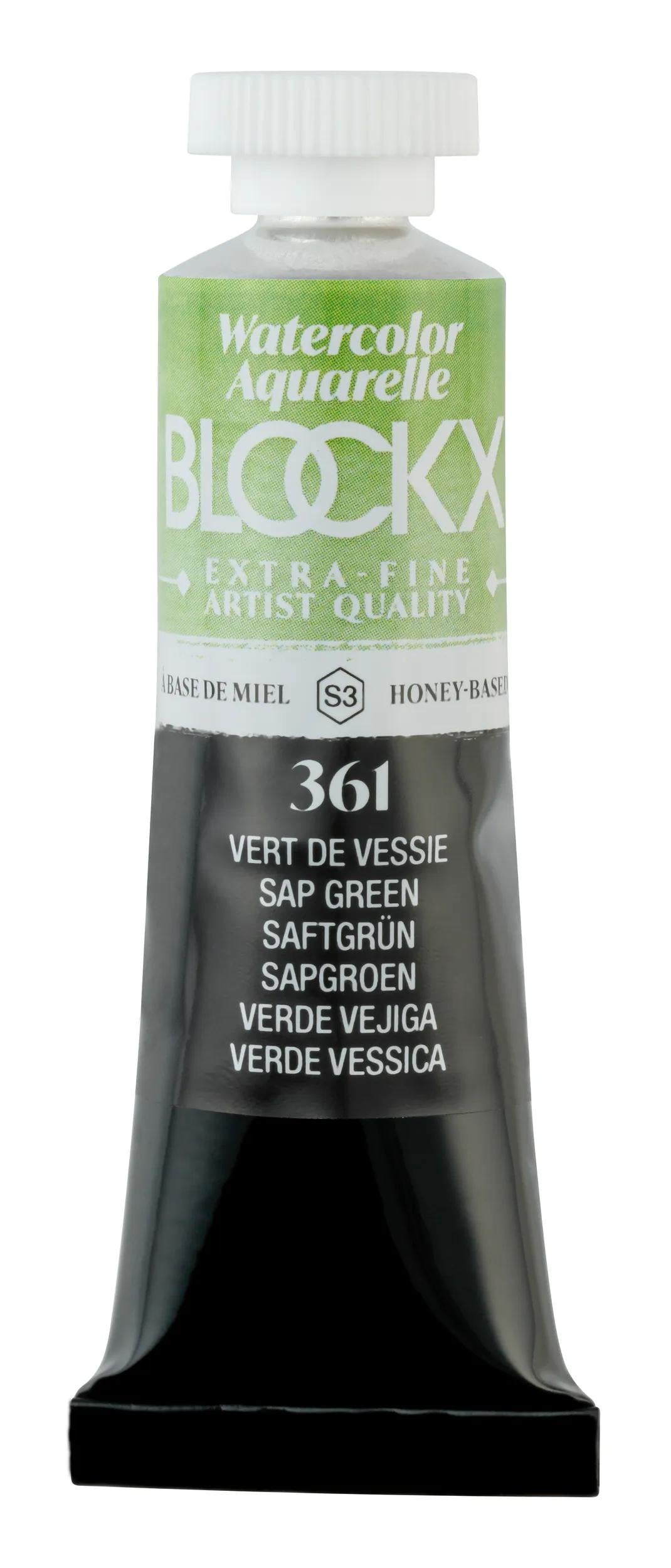 Extra-fine watercolor tube 15ml - Bladder green (Lot x3)