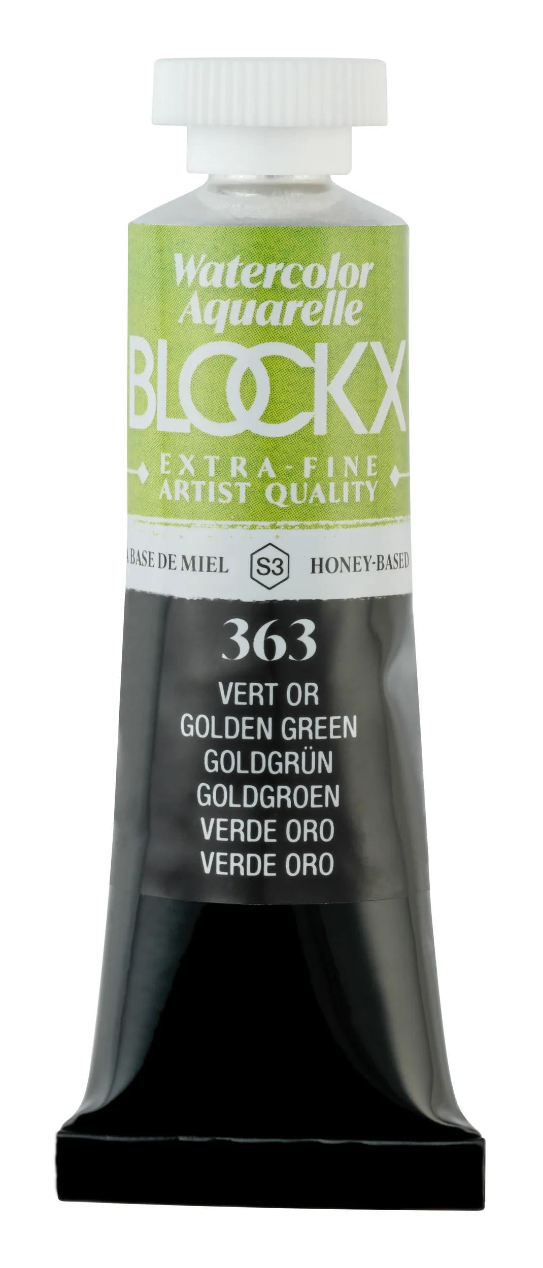 Extra-fine watercolor tube 15ml - Gold green 363 (Pack x3)