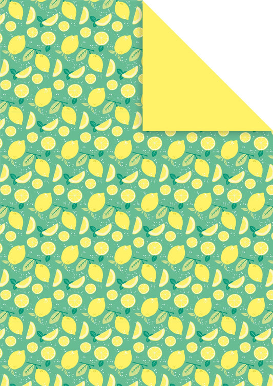 DECORATIV', Pack of 25 sheets 160g/m2 in 21x29.7cm format - Lemon fresh 2 - Multicolor