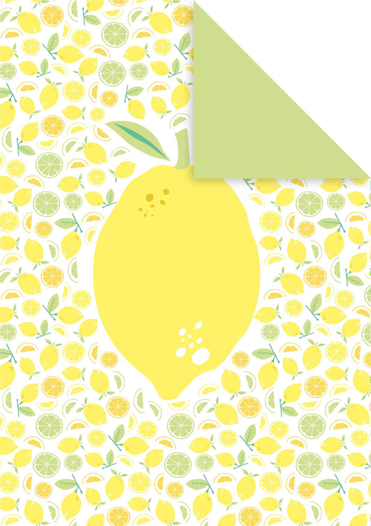 DECORATIV', Pack of 25 sheets 160g/m2 in 21x29.7cm format - Lemon freshness 3 - Multicolor