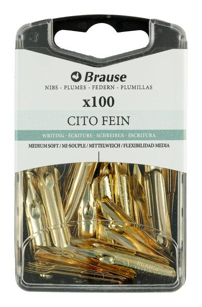 Boîte 100 plumes Cito fein