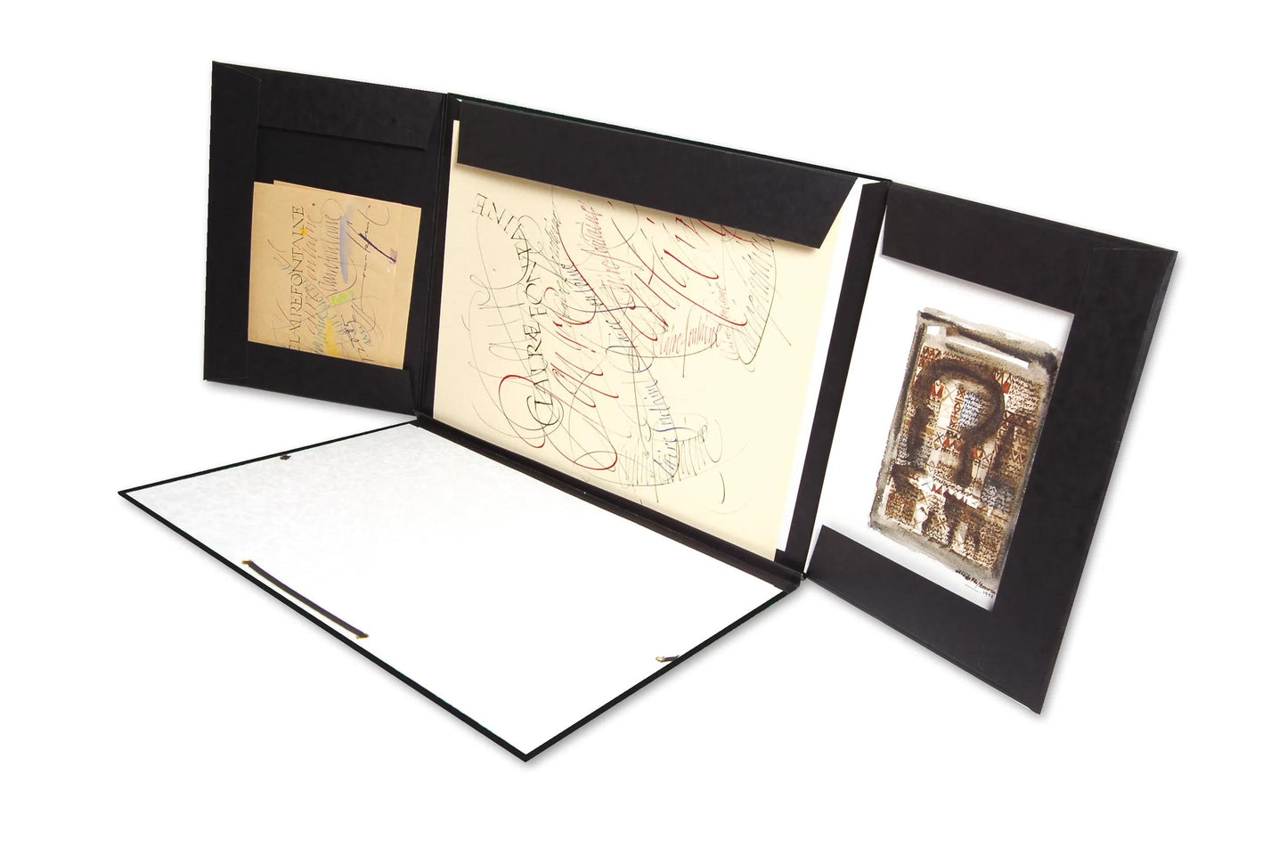 Kraft drawing card with elastics 32x45cm - Black (Pack x5)