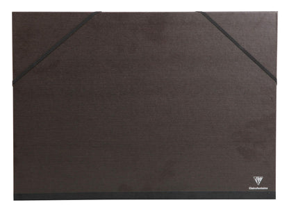 Carta da disegno Kraft con elastici 52x72cm - Nero (confezione da 4)