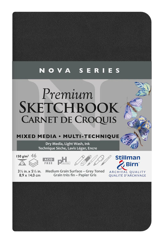 Nova Series soft Notebook 46F 8,9x14cm 150g - Grau (2er-Pack)