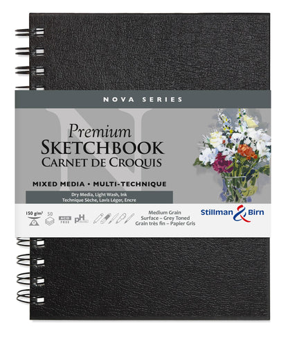 Serie Nova quaderno spirale 50F 15.2x20.3cm 150g - Grigio (confezione da 2)