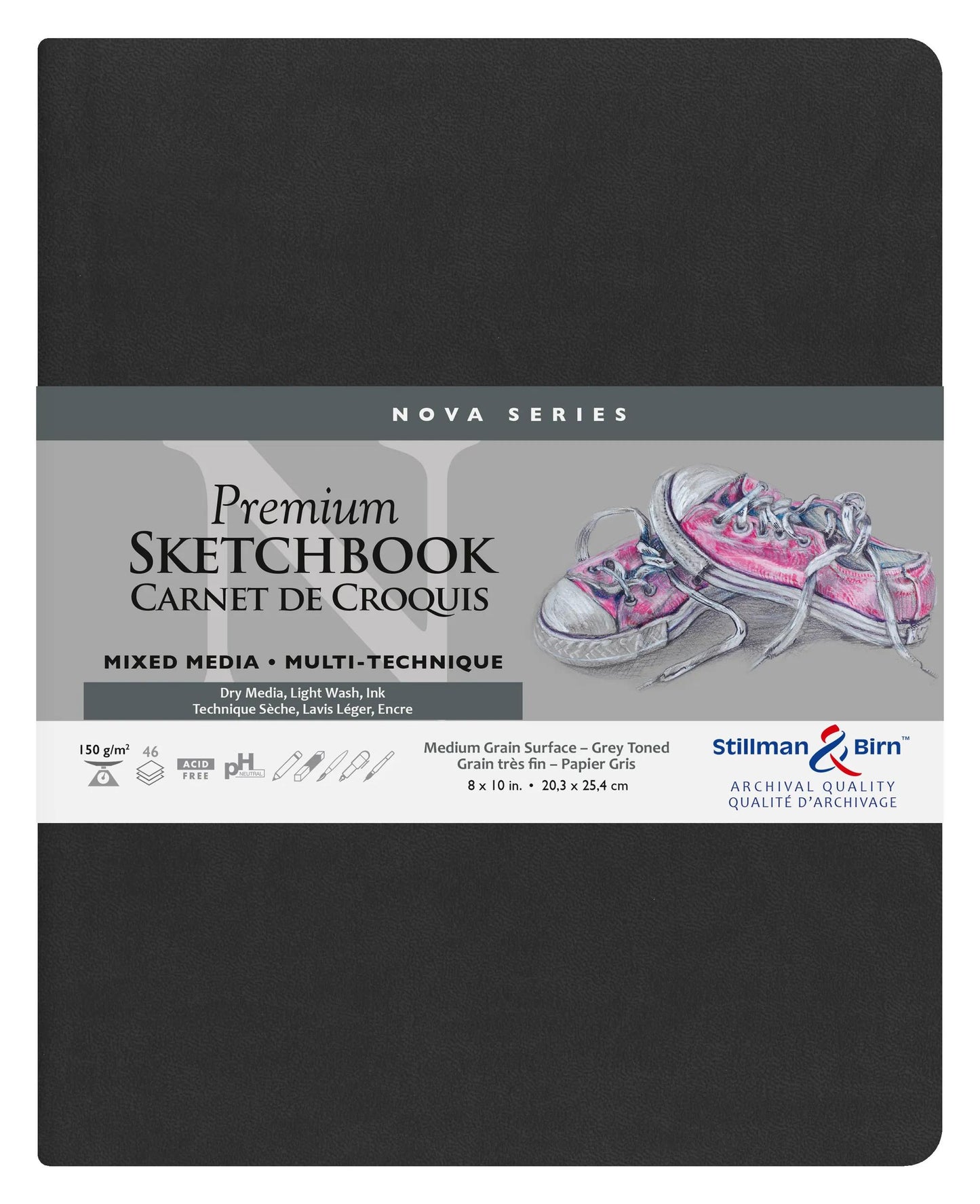 Nova Series flexibles Notebook 50F 20.3x25.3cm 150g - Grau (Paket x2)