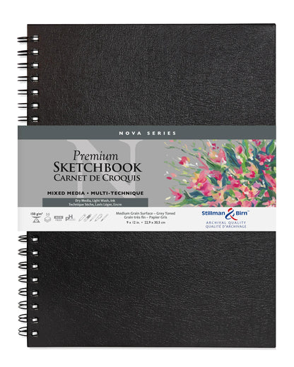 Nova Series spiral notebook 50F 22.9x30.5cm 150g - Grey (in bundle 2)