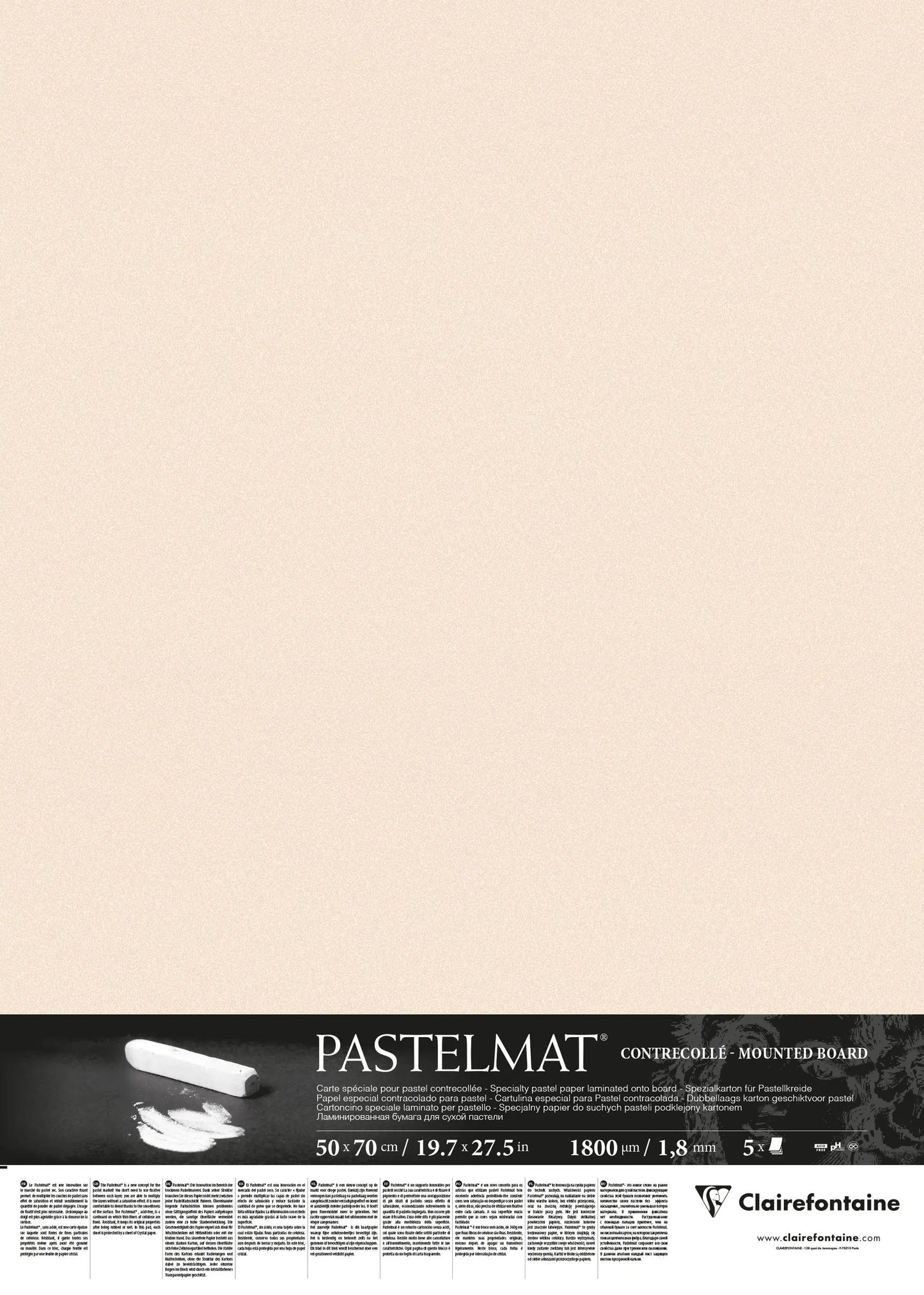 Pastello incollato 5F 50x70cm - Beige