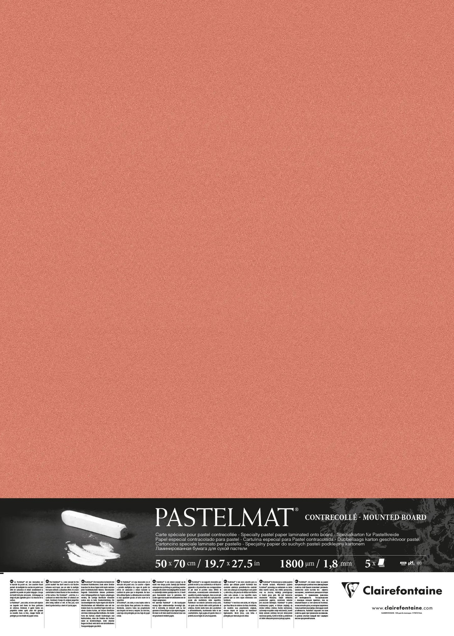 Pastelmat glued 5F 50x70cm - Sanguine