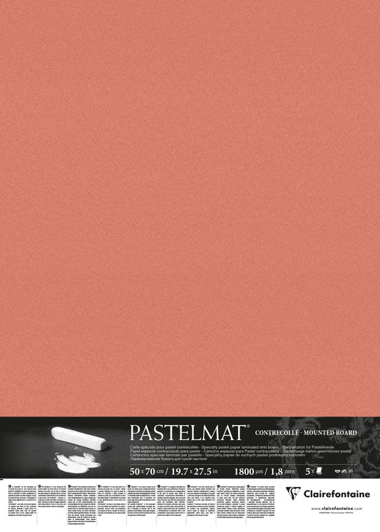 Pastelmat verklebt 5F 50x70cm - Sanguine