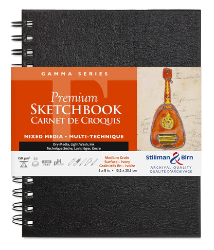 Gamma Series Spiral Notebook 50F 15,2x20,3cm 150g - Elfenbein (2er-Pack)