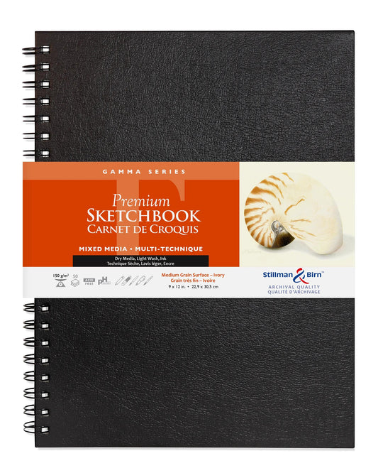 Gamma Series carnet spiralé 50F 22,9x30,5cm 150g - Ivoire (lot de 2)