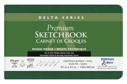 Delta Series flexibles Notebook 26F 14x8,9cm 270g - Elfenbein (2er-Pack)