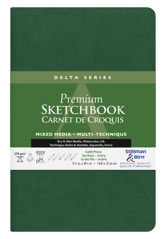 Delta Series flexibles Notebook 26F 21,6x14cm 270g - Elfenbein (2er-Pack)