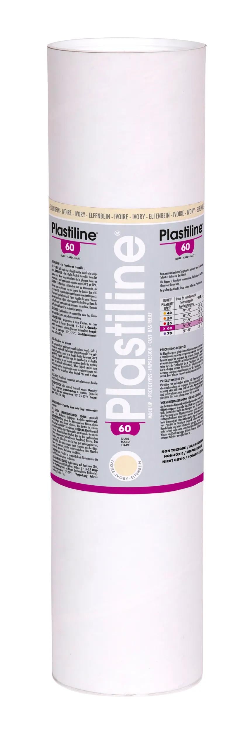 5 kg plasticline hardness 60 - Ivory