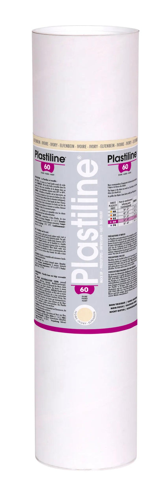 5 kg plasticline hardness 60 - Ivory