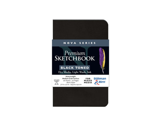 Nova Series soft Notebook 46F 8,9x14cm 150g - Schwarz (2er-Pack)