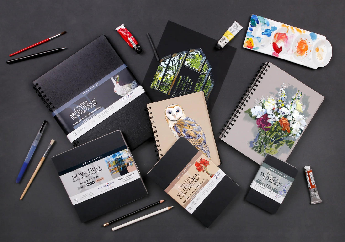 Serie Nova soft notebook 46F 8,9x14cm 150g - Nero (Pacchetto x2)