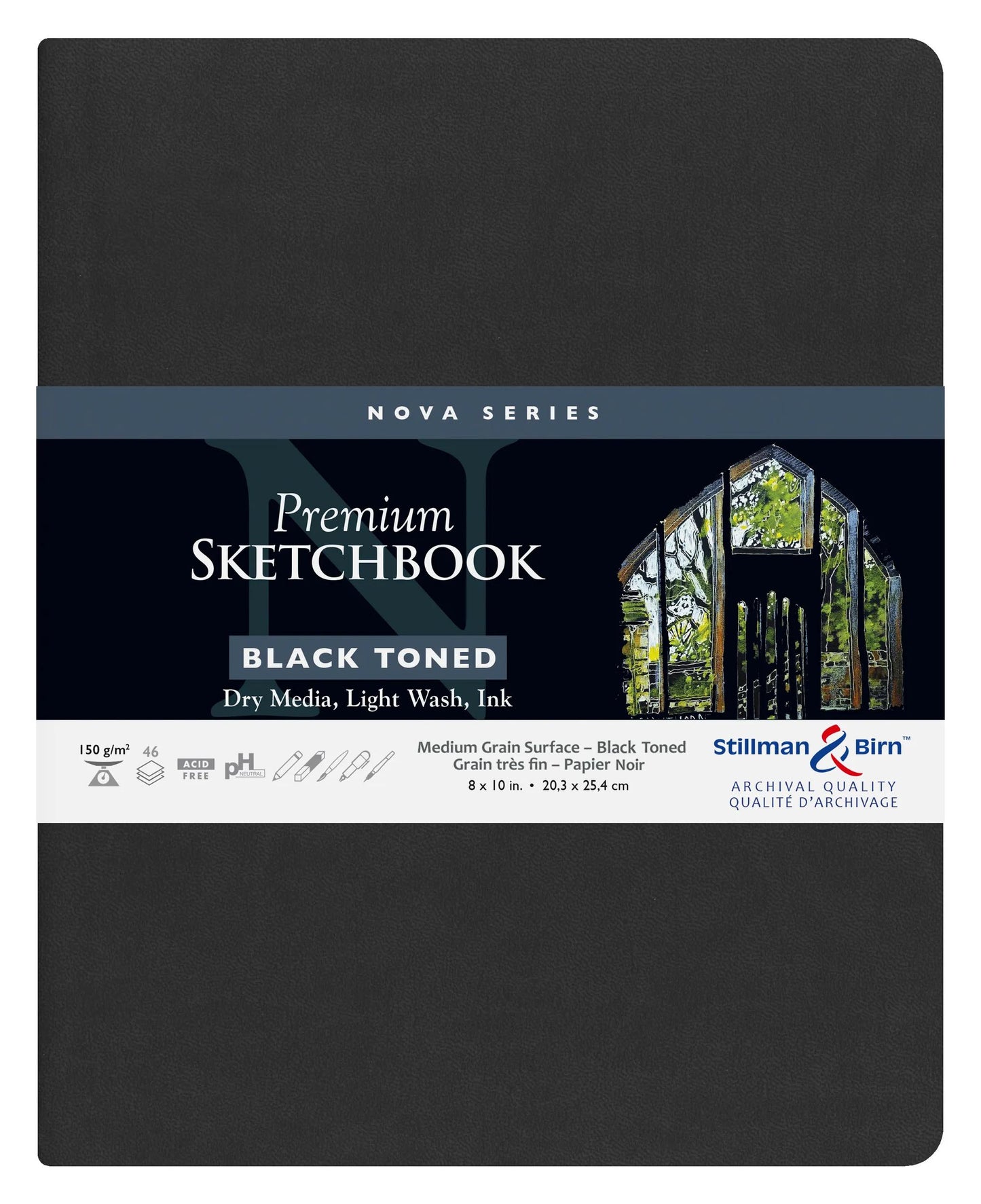 Nova Series flexible notebook 50F 20.3x25.3cm 150g - Black (Pack x2)
