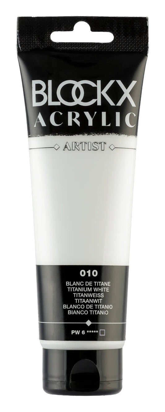 Fine acrylic tube paint 120ml - Titanium white 10 (Pack x3)