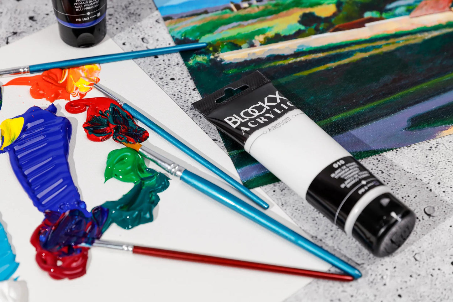 Fine acrylic tube paint 120ml - Titanium white 10 (Pack x3)