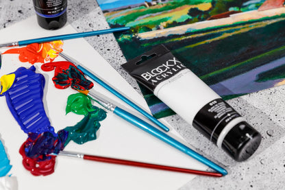 Fine acrylic tube paint 120ml - Titanium white (lot de 3)