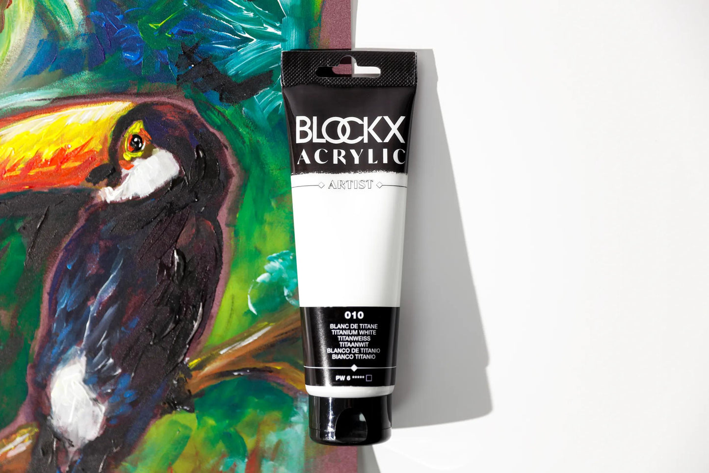 Fine acrylic tube paint 120ml - Titanium white 10 (Pack x3)