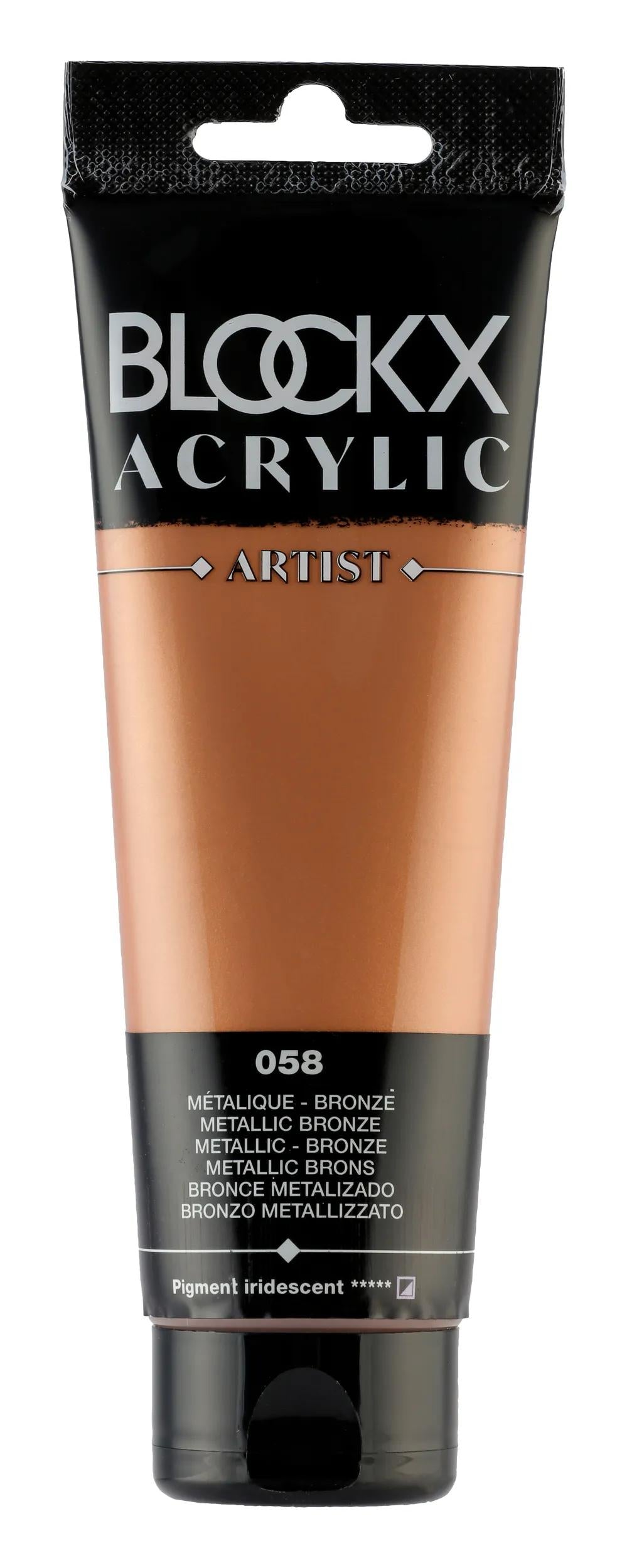 Fine acrylic paint tube 120ml - Bronze metallised 58 (Pack x3)