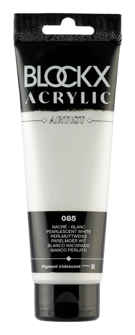 Fine acrylic paint tube 120ml - White pearly 85 (Pack x3)