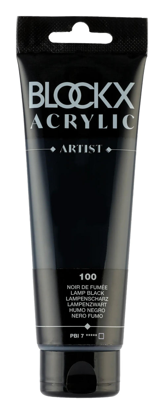 Fine acrylic tube paint 120ml - Smoke black 100 (Pack x3)