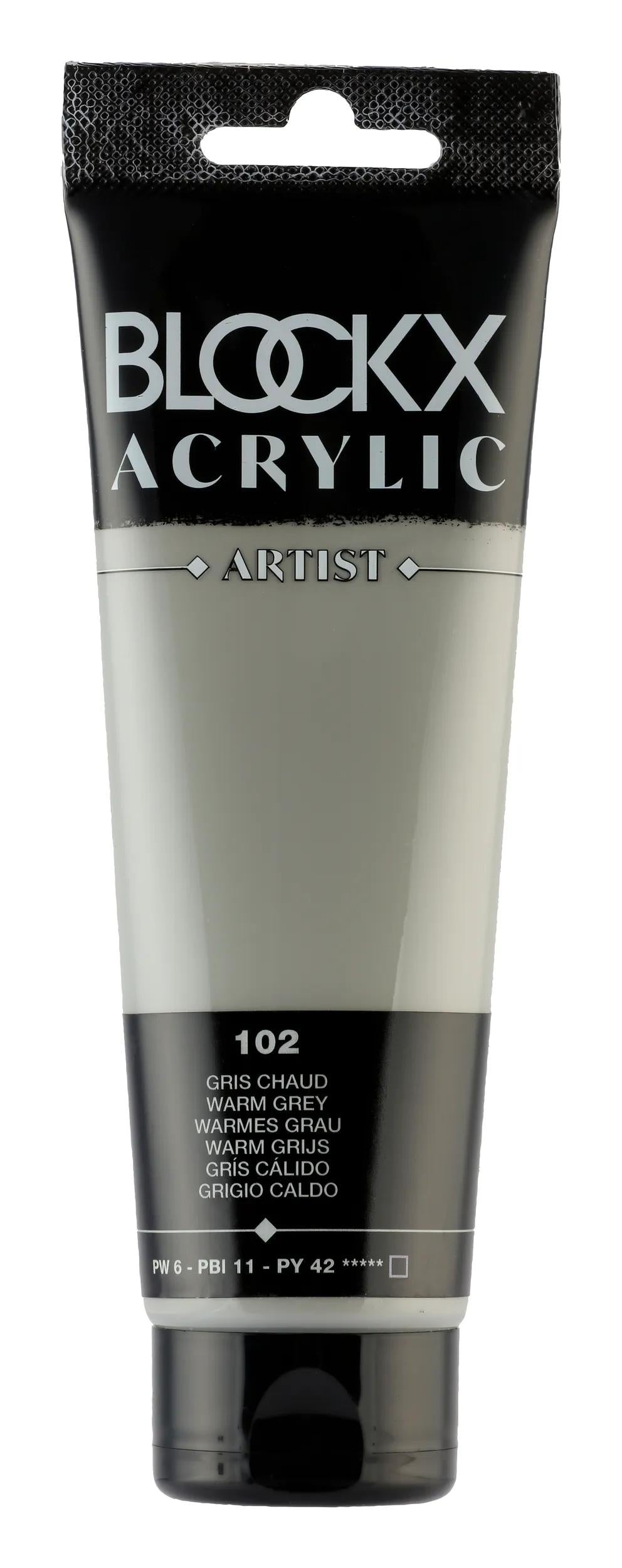Fine acrylic paint tube 120ml - Hot grey 102 (Pack x3)