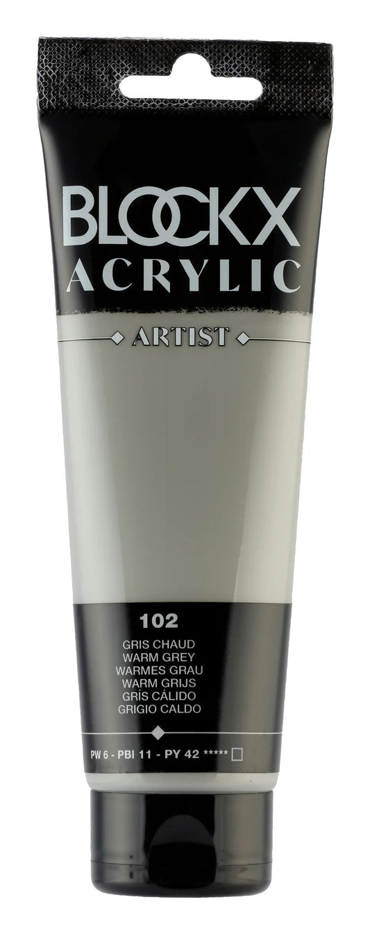 Fine acrylic paint tube 120ml - Hot grey 102 (Pack x3)