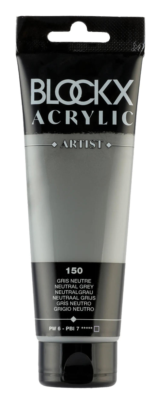 Fine acrylic paint tube 120ml - Neutral grey 150 (Pack x3)