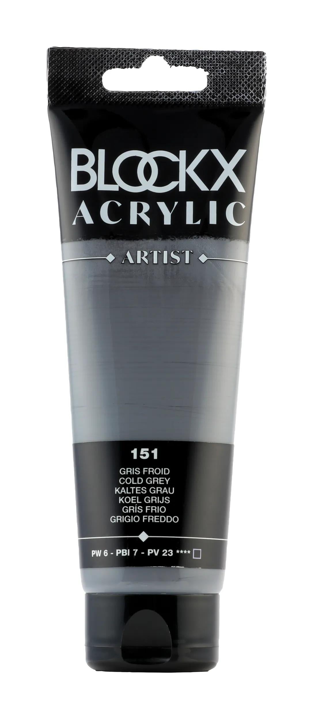 Fine acrylic paint tube 120ml - Cold grey 151 (Pack x3)