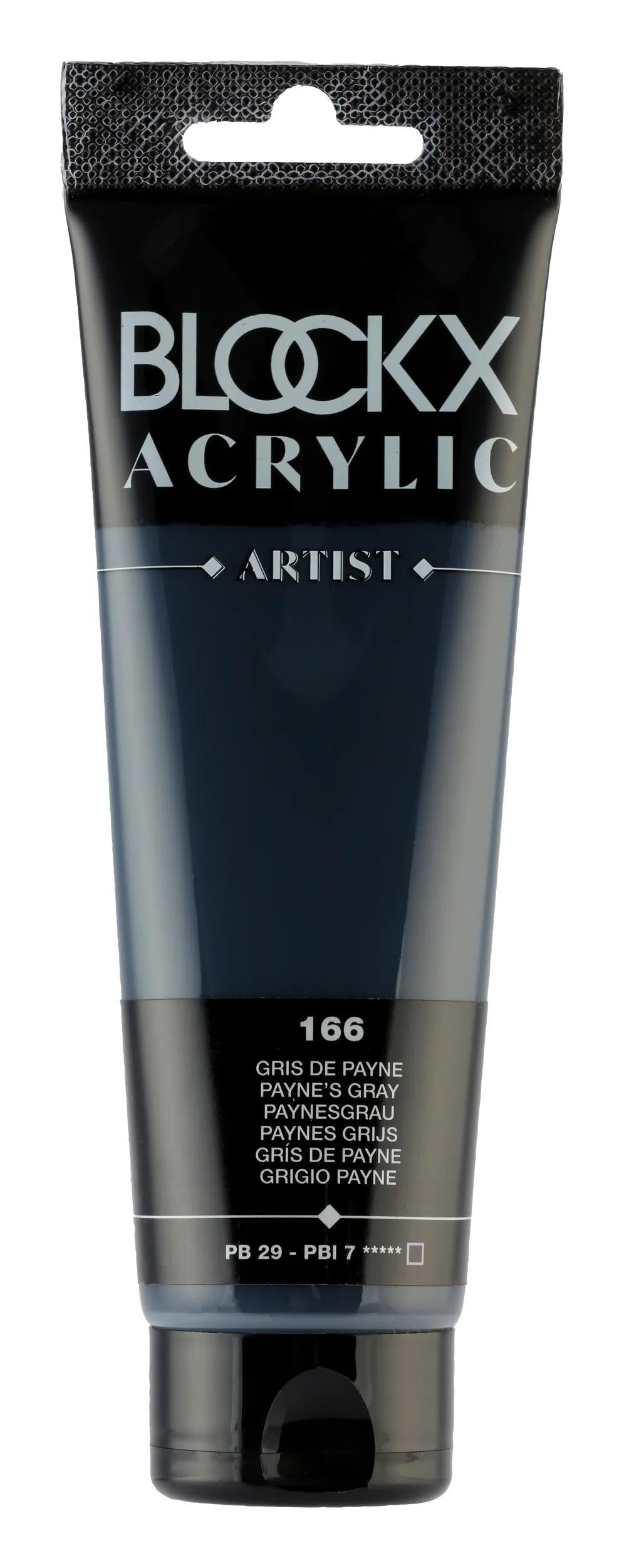 Fine acrylic paint tube 120ml - Payne Grey 166 (Pack x3)