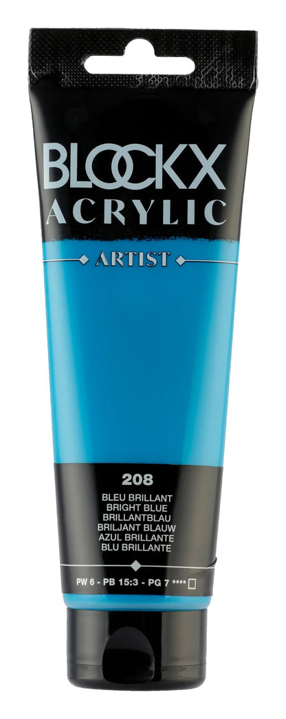 Fine acrylic paint tube 120ml - Bright blue (lot de 3)