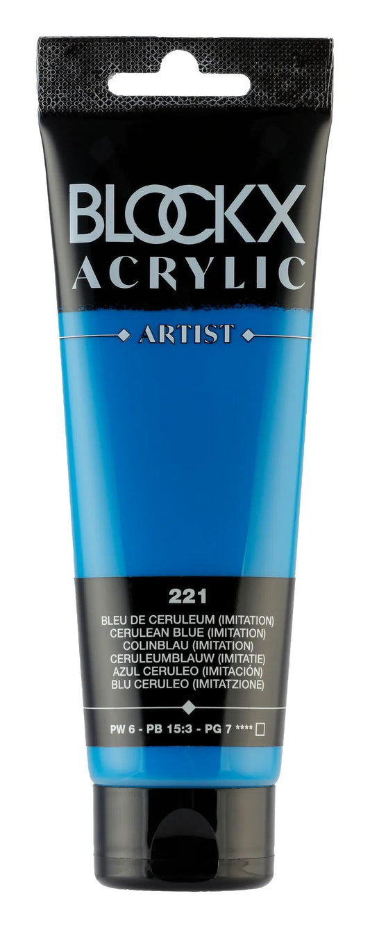 Fine acrylic paint tube 120ml - Blue ceruleum (imitation) 221 (Pack x3)