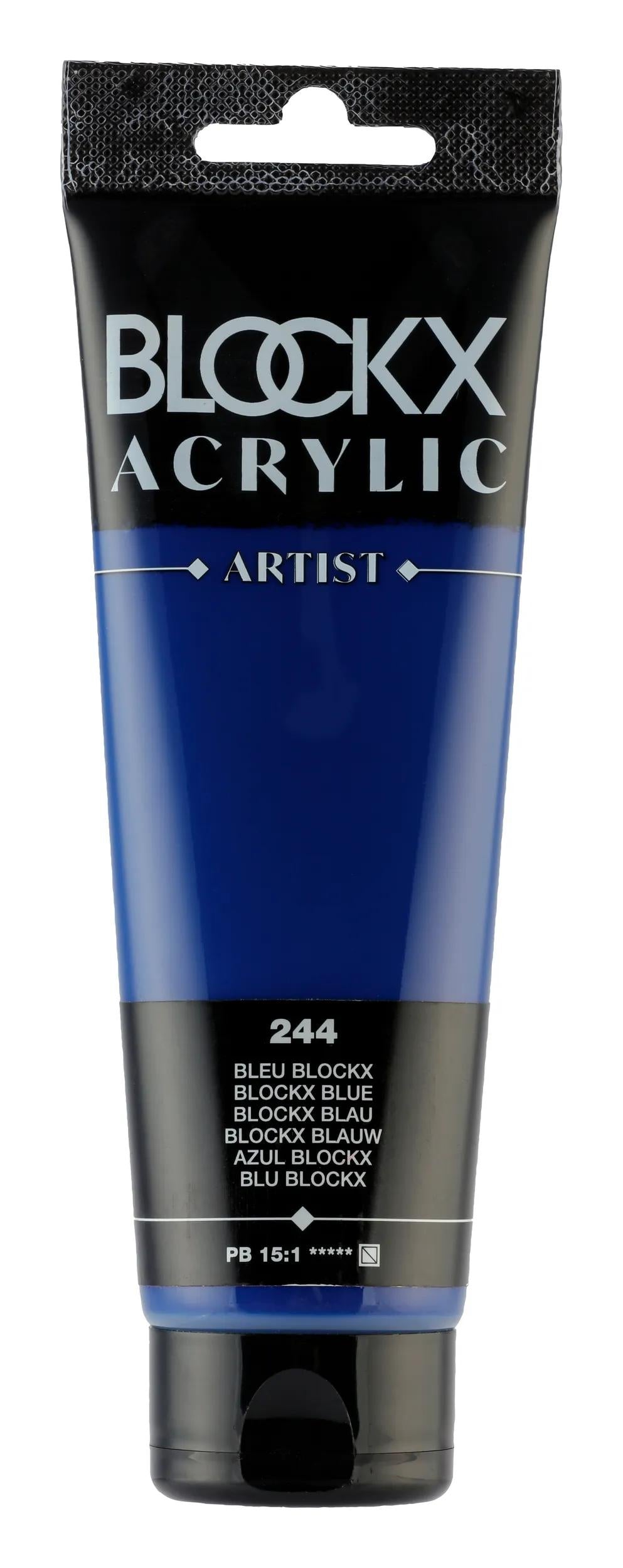 Fine acrylic paint tube 120ml - Blue blockx (Lot x3)