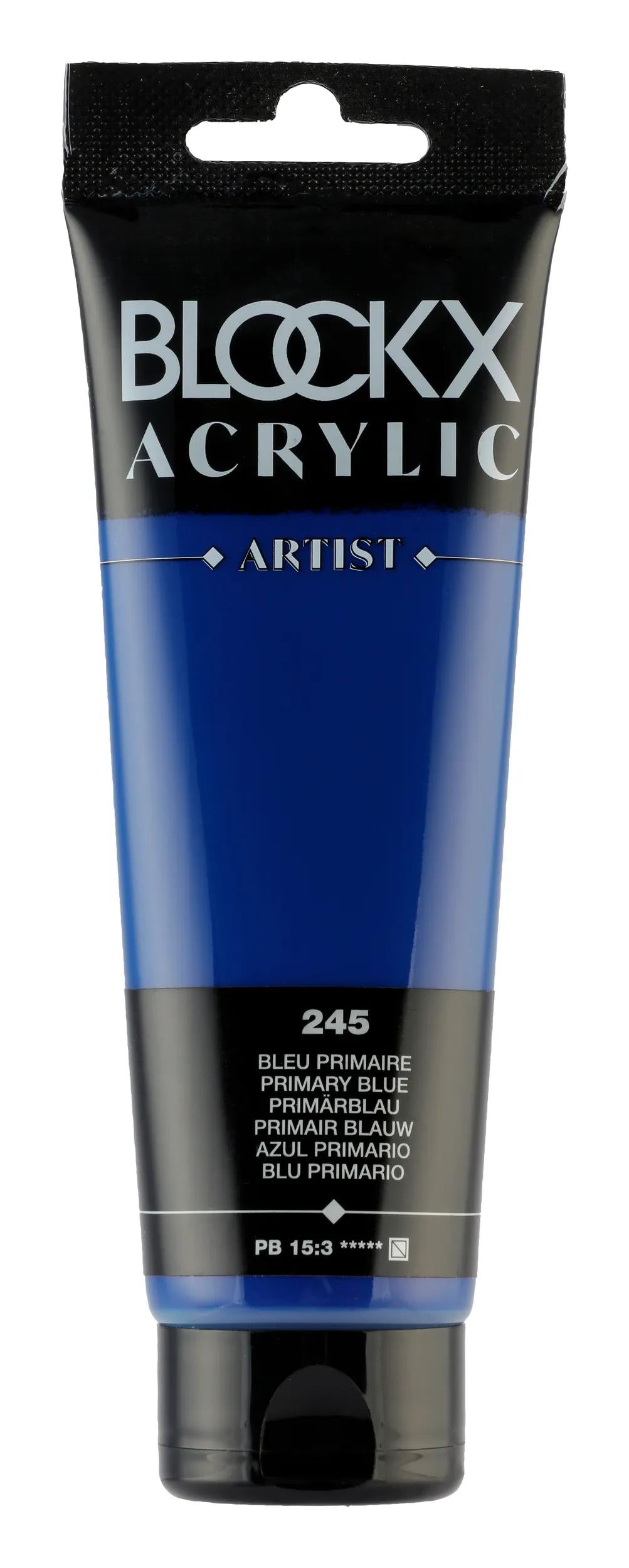 Fine acrylic paint tube 120ml - Primary blue 245 (Pack x3)
