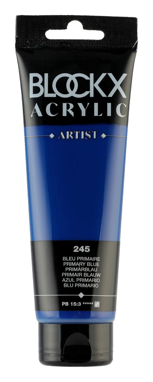 Fine acrylic paint tube 120ml - Primary blue 245 (Pack x3)