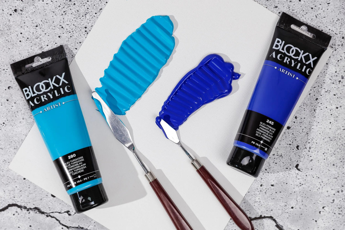 Fine acrylic paint tube 120ml - Primary blue 245 (Pack x3)