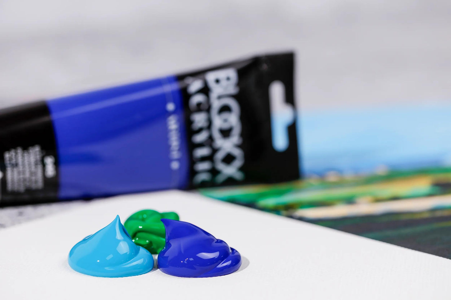 Fine acrylic paint tube 120ml - Primary blue 245 (Pack x3)