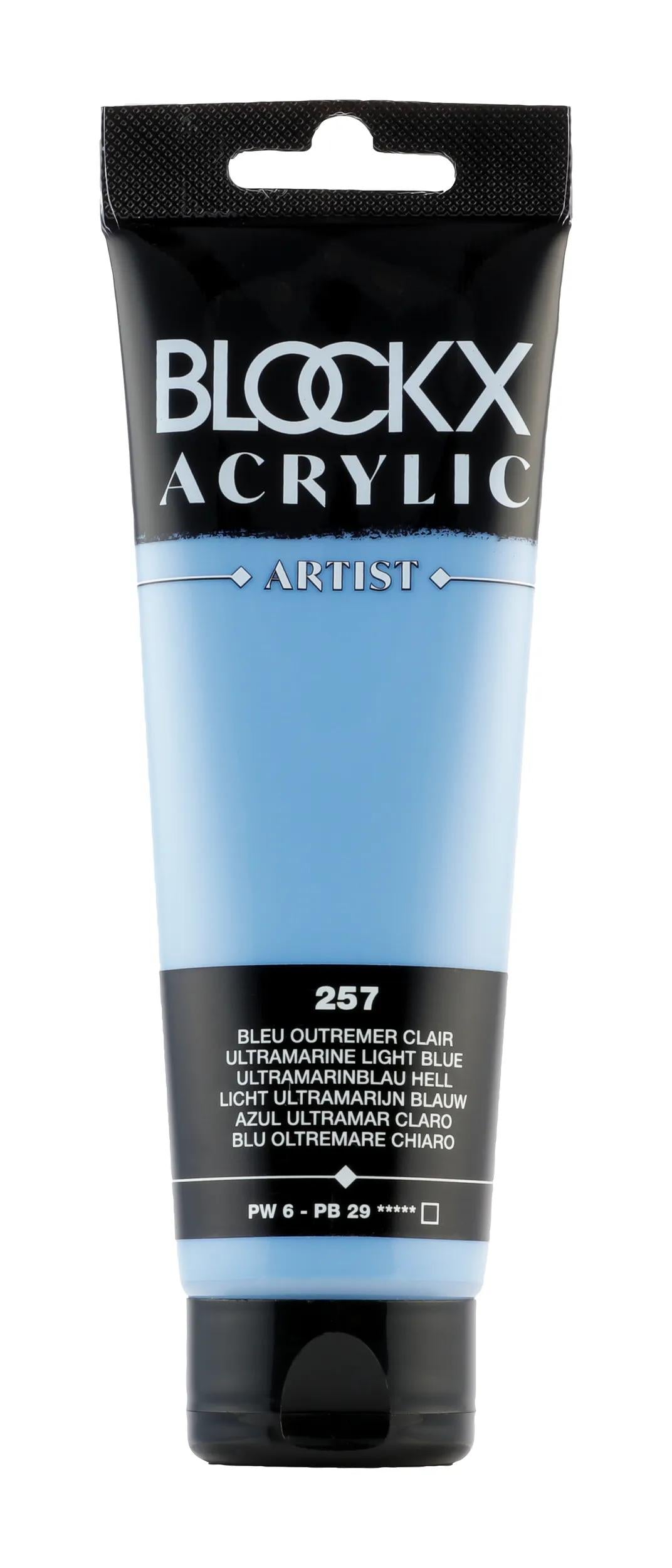 Fine acrylic paint tube 120ml - Light overseas blue 257 (Pack x3)