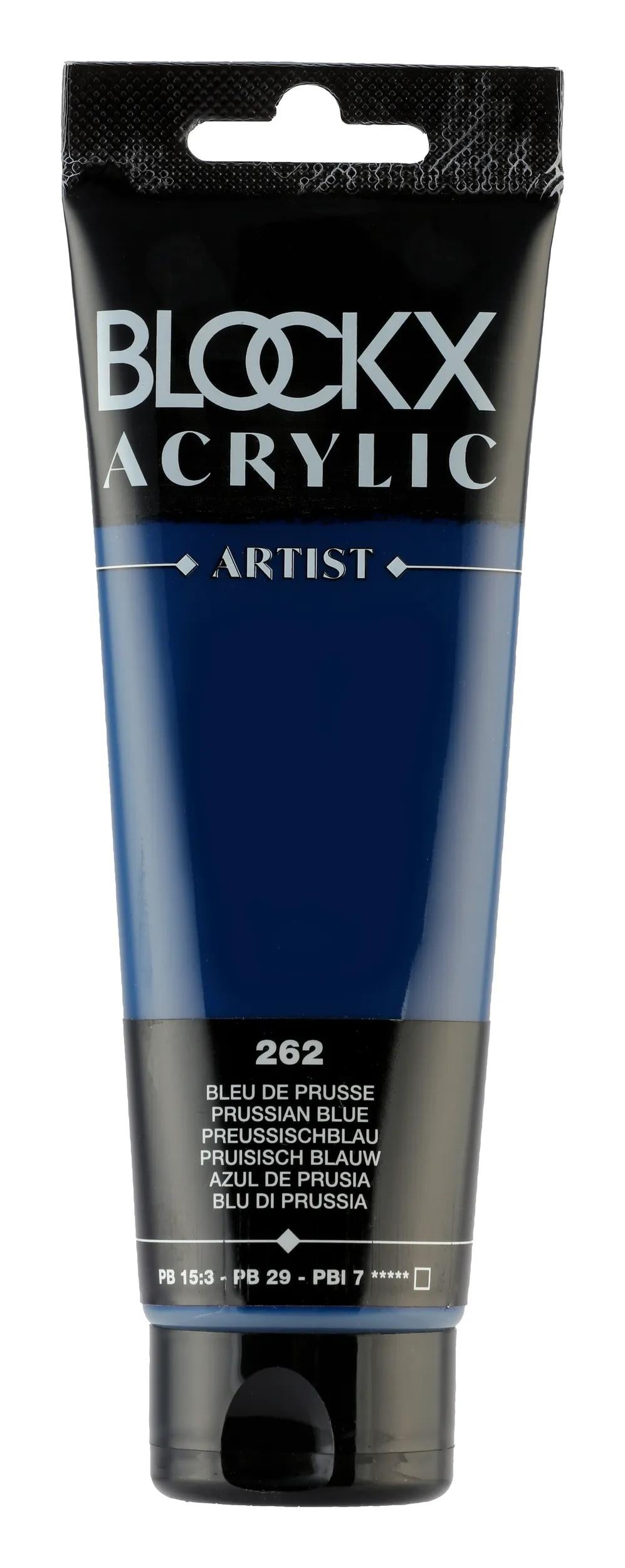 Fine acrylic paint tube 120ml - Blue Prussia 262 (Pack x3)