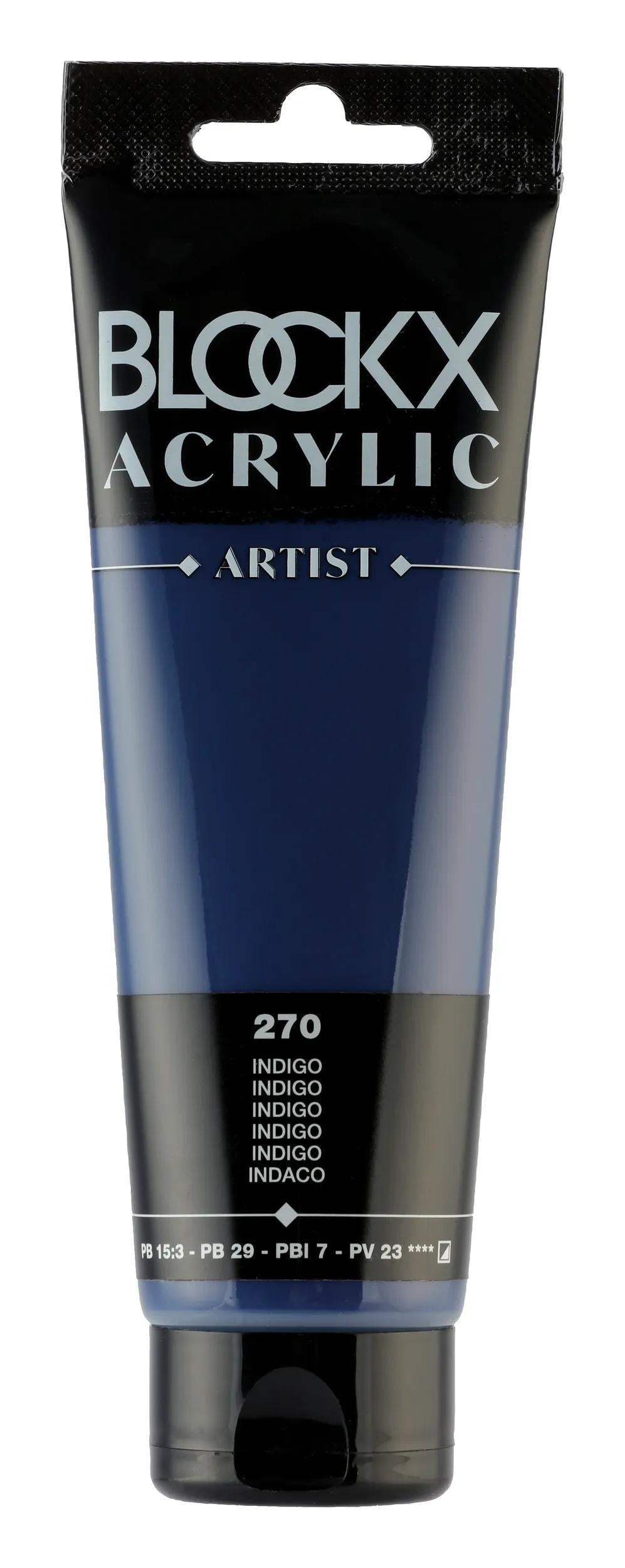 Fine acrylic paint tube 120ml - Indigo (Lot x3)