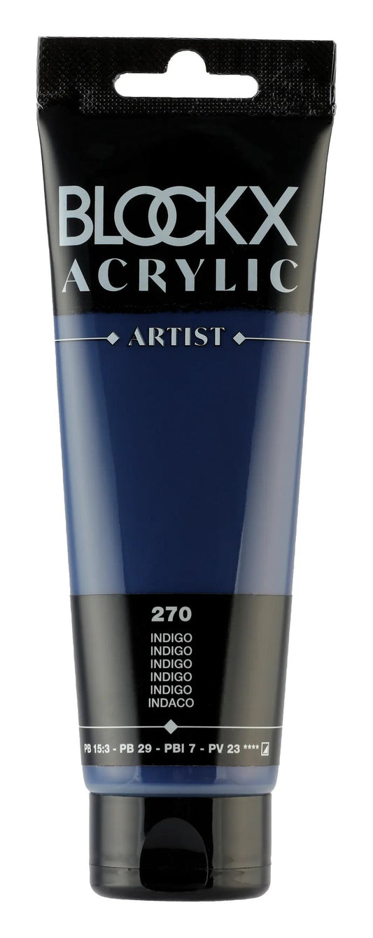Fine acrylic paint tube 120ml - Indigo 270 (Pack x3)