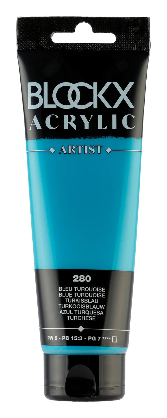 Fine acrylic paint tube 120ml - Blue turquoise 280 (Pack x3)